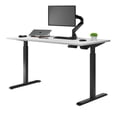 thumbnail image 1 of Desky Single Sit Stand Desk - White / Black, 1 of 10