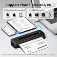 thumbnail image 4 of Phomemo M832 Portable Printers Wireless for Travel, Bluetooth Thermal Printer, Inkless Mobile Printer Support 8.5'' x 11'' & A4 Thermal Paper, Compatible with iPhone Android Laptop for Office Car Home, 4 of 9