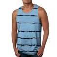 thumbnail image 2 of LSLJS Débardeurs à Rayures 3D pour Hommes Sans Manches Col Rond T-Shirt de Plage Débardeurs Musclés, 2 of 5