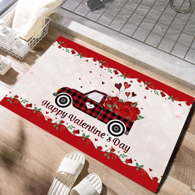 EGNMCR Outdoor Rug Bathroom Rugs Rugs for Living Room Valentine's Day Carpet Living Room Bedroom Doormat Holiday Floor Mat Gift Mat Foyer carpet