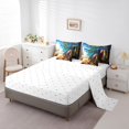 thumbnail image 3 of YST Ocean Surf Comforter Set Coastal Beach Surfboard Bedding, 90' x 90' Down Comforter, Queen Size (7 Count), 3 of 4