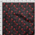 thumbnail image 4 of oneOone Coton Popeline Sergé Rouge Tissu Floral Rétro Matériel de Couture Tissu Imprimé par la Cour 56 Pouces de Large, 4 of 5