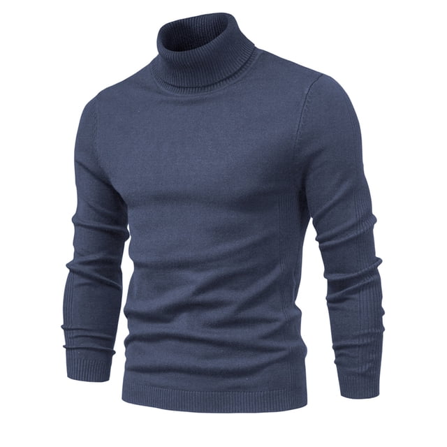 EGNMCR Chandail à Col Roulé pour Hommes, Chandails pour Hommes Chandail Uni à Col Montant pour Hommes Chandail à Manches Longues Ample Chandail de Base Haut Chandail Chandail à Col Roulé Hommes Chandail