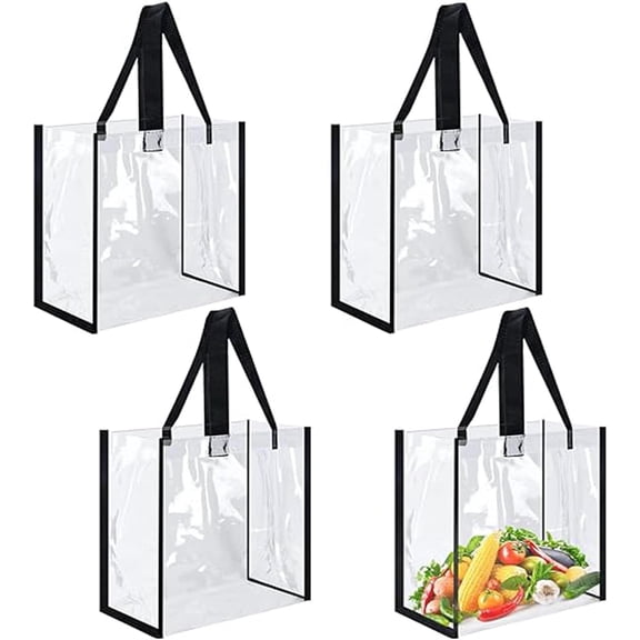 Sac Fourre-Tout Transparent, Sac Fourre-Tout Approuvé pour Stade Sac de concert Transparent avec Fermetures Éclair, Poignées pour Concerts, Événements Sportifs, Travail, École