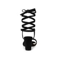 thumbnail image 2 of BLISSFUL STEP Women's Open Toe Lace up Block High Heels Sandals Black 8, 2 of 8