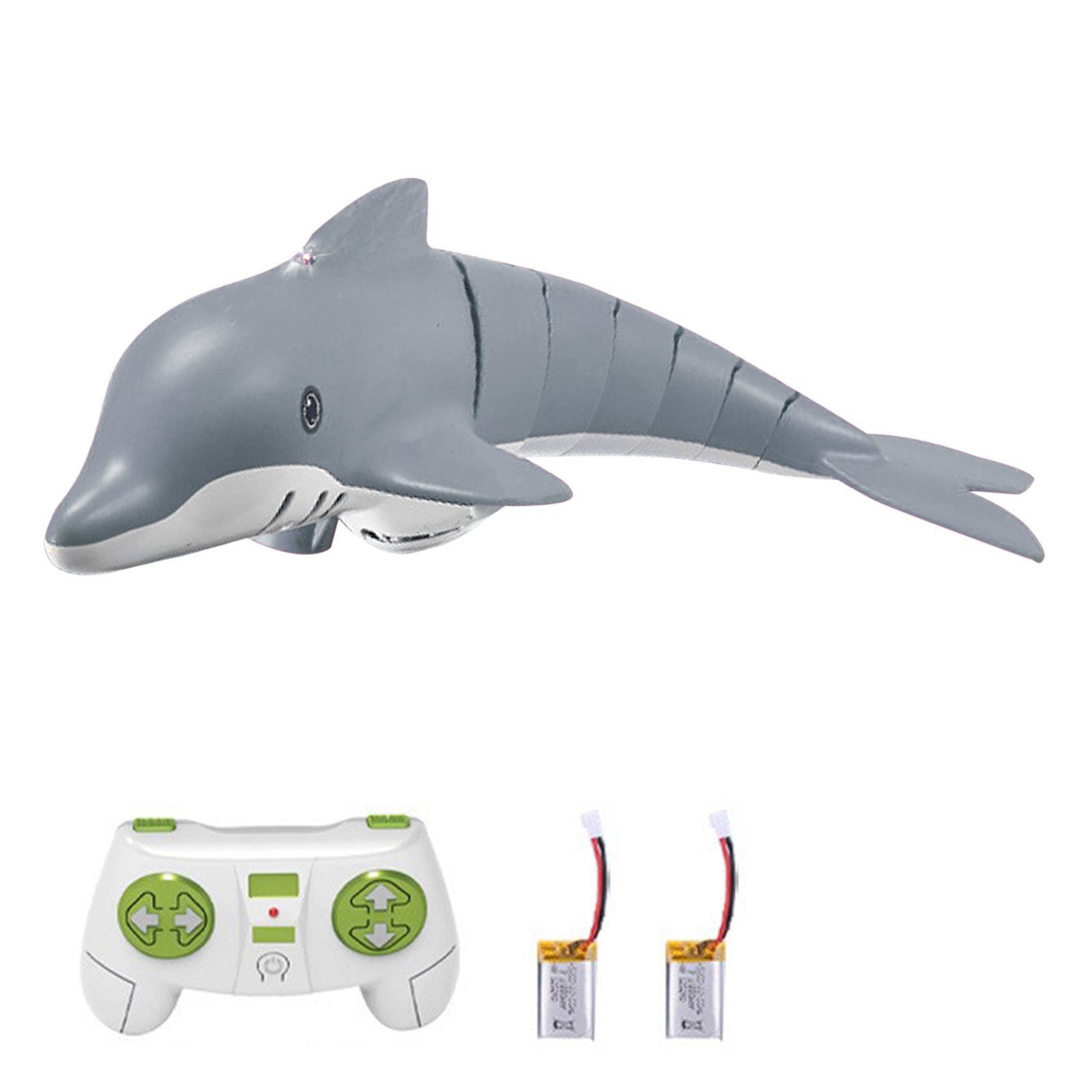 Gray Dolphin RC Boat - 2.4G Remote Control Water Spray Toy with Dual Batteries, Electric Simulation, Rechargeable, Gift Box Packaging, 15 Minutes Playtime, 20m Range