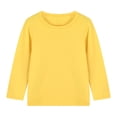 thumbnail image 1 of Chandails pour Tout-Petites Filles Liquidation Enfants Hommes et Femmes Manches Longues Col Rond Hauts Chandail pour Bébé Jaune 140, 1 of 2