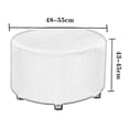 thumbnail image 2 of Rongfmy Housse pour Pouf Rond Housse de Repose-Pieds Housse de Tabouret de Salon Kahki, 2 of 7