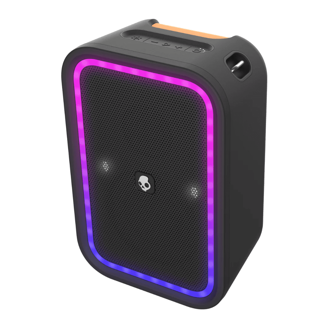 Skullcandy Stomp Waterproof USB Charge Out LED Lighting Wireless Bluetooth Portable Speaker, Black