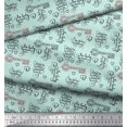 thumbnail image 3 of Soimoi Green Rayon Fabric Positive Quotes & Heart Text Print Fabric by Yard 56 Inch Wide, 3 of 3