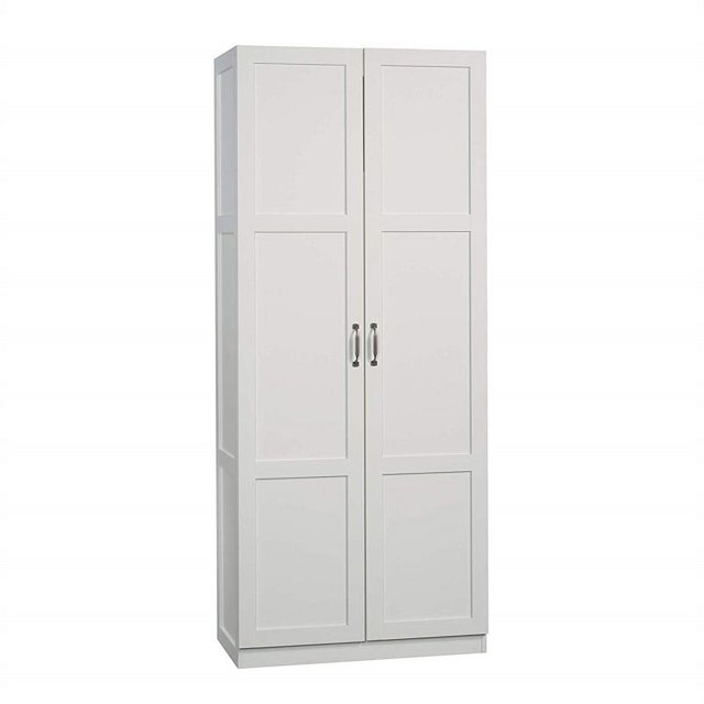 Scranton & Co Armoire de Rangement Contemporaine en Bois Manufacturé Blanc