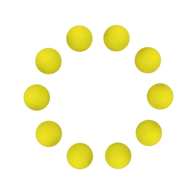 maskred 10 Pieces EVA Foam Golf Swing Training Exercises Balls Practice Yellow 42mm 1Set