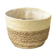 Birdeem Flower Pots Cover Storage Basket Plant Woven Basket Planter Straw Flower Pot