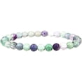 thumbnail image 1 of Bracelet Extensible Unisexe en Perles Rondes de 6 mm en Pierre Précieuse de Fluorite Claire de Qualité AAA Naturelle, 1 of 4