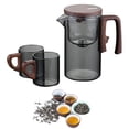 thumbnail image 1 of Huayishang Glass&Bottle Water Separation Glass Teapot With Wooden Handle Teapot Glass Teapot With Infuser Magical Teapot Glass Glass Teapot With Strainer Filter Teapot With Infusers, 1 of 9