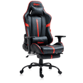 thumbnail image 1 of Hdcanada Orbit Series Racing Style Gaming Chair, Reclining Ergonomic Leather Chair with Footrest & Massage Lumbar Support - Red, 1 of 8
