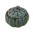 thumbnail image 2 of Boîte de Thé en Forme de Mini Citrouille Colorée, Contenant de Rangement en Céramique, Contenant Scellé, Pot à Café et à Sucre, Cadeau pour Restaurant et Maison - Taille P (Vert), 2 of 8