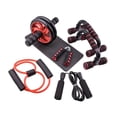 thumbnail image 3 of Lipstore Ensemble Complet de 7 Pcs de Roues de Rouleau d'Entraînement Ab, Accessoire D\'entraînement Physique Rouge, 3 of 8