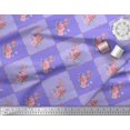 thumbnail image 2 of Soimoi Tissu Crêpe polyester Feuilles, & Imprimés Floraux Roses au Mètre 42 Pouces de Large, 2 of 3
