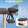 thumbnail image 3 of BestMassage Table de Massage Lit de Massage Hauteur Réglable 73 Pouces Portable 2 W Étui de Transport Visage, Brun, 3 of 7