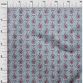 thumbnail image 2 of oneOone Silk Tabby Fabric Leaves Block Printed Fabric 1 Yard 42 Inch Wide, 2 of 4