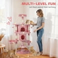thumbnail image 4 of PawHut 62" Cat Tree, Multi-Level Cat Tower with Scratching Post, Pink, 4 of 10