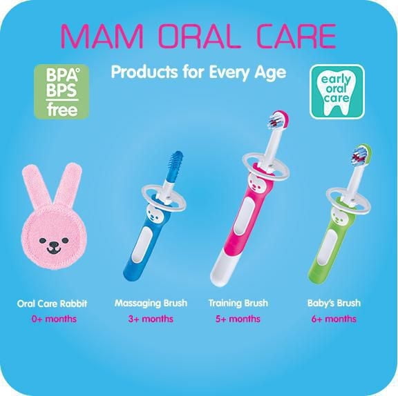 MAM Learn to Brush Set, Baby Toothbrush Set, Boy, 5+ Months