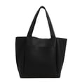 thumbnail image 2 of Becaristey Scratch-proof Handbags With Fine Stitching Wide Application Daily PU Bag Large Capacity Tote Bags black, 2 of 6