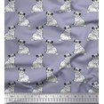 thumbnail image 1 of Soimoi Poly Georgette Fabric Pug Dog Print Fabric by The Yard 42 Inch Wide, 1 of 3
