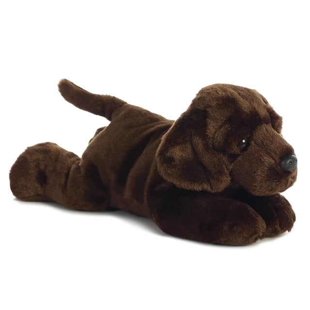 Aurora Peluches - Max Chocolate Lab (Chien) Peluche de 12 Pouces au design Réaliste avec un Matériau en Peluche Brun Doux et de Haute Qualité. l'Animal en Peluche a une Forme Réaliste, des Oreilles Tombantes et un Visage Mignon avec Yeux Verrouillables pour la Sécurité. Il Mesure Environ 6 x 12,5 x 5 Pouces et Comprend un Rembourrage en Fèves de poly pour une Stabilité Accrue. Convient à Tous les Âges, Cette Peluche Est Parfaite pour Se Blottir Ou Offrir aux Enfants.