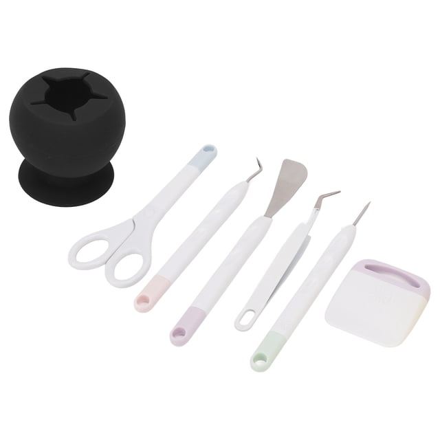 Vinyl Weeding Tools Set , Clear Debris DIY Production Craft Tools Set Prevent Tearing For Cameos For Silhouettes For Lettering Black