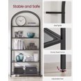 thumbnail image 2 of 5-Tier Bookshelf Display Storage Shelf Modern Bookcase with Metal Frame for Bedroom Living Room, 2 of 9