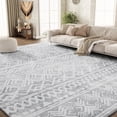 thumbnail image 1 of SIXHOME 8'x10' Area Rugs for Living Room Washable Rugs Boho Large Area Rug Modern Geometric Neutral Carpet and Area Rugs for Home Decor Foldable Non Slip Bedroom Rugs Grey, 1 of 6