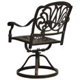 thumbnail image 5 of vidaXL Ensemble Bistro 3 Pcs Aluminium Coulé Bronze, 5 of 5