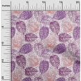 thumbnail image 2 of oneOone Viscose Jersey Purple Fabric Leaves Craft Projects Decor Fabric Printed By The Yard 60 Inch Wide, 2 of 5