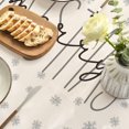 thumbnail image 3 of Christmas Tablecloth 60×104 Inch Oval, Winter Snow Trees White Washable Table Cover for Party Picnic Dinner Decor, 3 of 6