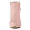 thumbnail image 2 of Unique Bargains Bottines à Talon Bloc à Plateforme Basse à Fermeture Éclair Latérale pour Femmes, 2 of 6