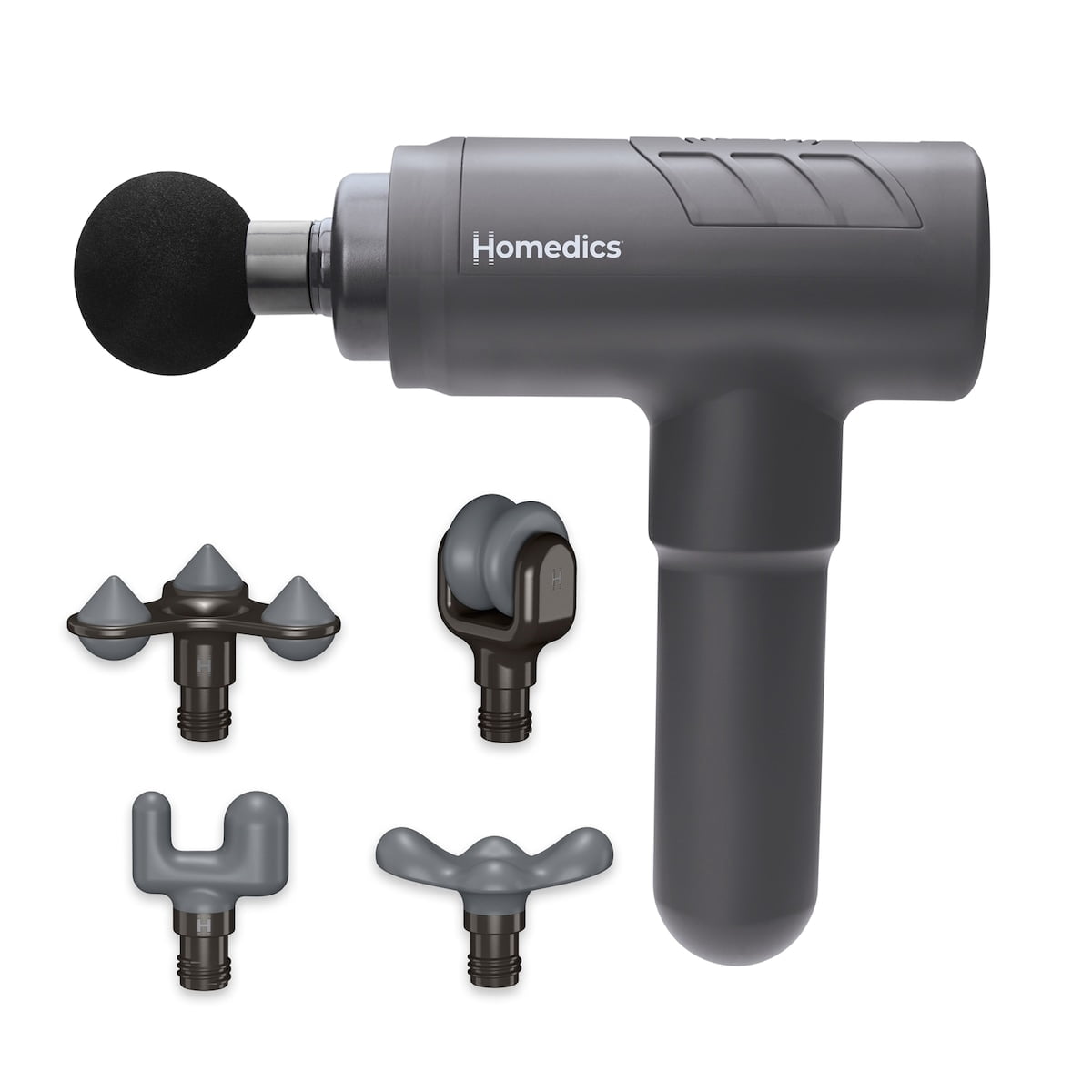 Homedics Therapist Select Percussion Deep Tissue Massage Gun with 5 attachments