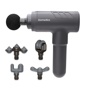 Homedics Therapist Select Percussion Deep Tissue Massage Gun with 5 attachments