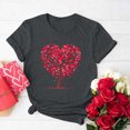 thumbnail image 2 of RKSTN Hauts pour Femmes 2024 Nouvelle Mode Printemps Été Col Rond Manches Courtes Hauts Imprimé Cœur d'Amour Saint-Valentin Blouse Décontractée Ample, 2 of 4