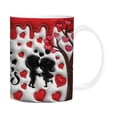 thumbnail image 1 of Dvkptbk Mug 350ml Valentine's Day Love Ceramic Coffee Mug Kitchen Gadgets, 1 of 1