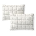 thumbnail image 4 of Mainstays Kids Microfiber White Solid Puffy Comforter Set, Full/Queen, 3 Pieces, 4 of 7