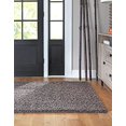 thumbnail image 2 of Unique Loom Solo Solid Shag Collection Tapis Moderne en Peluche Luxuriant et Doux, 7 Pi 0 x 10 Pi 0, Gris Graphite, 2 of 5