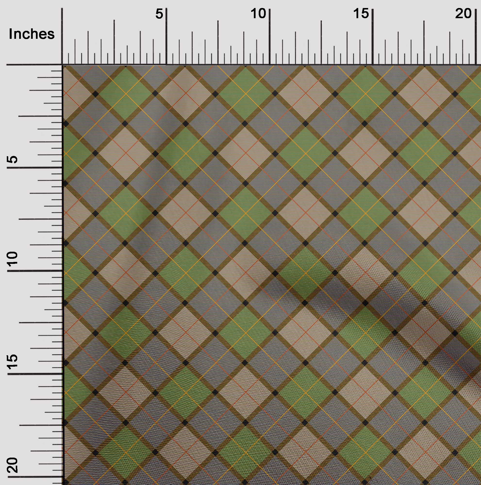 oneOone Silk Tabby Fabric Tartan Check Print Fabric By The Yard 42 Inch Wide