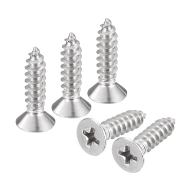 Unique Bargains #10x3/4' Wood Screws, 50 Pack Phillips Self Tapping Screws 304 Stainless Steel