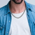 thumbnail image 2 of Men's 22" Cuban Chain Necklace in Stainless Steel - 10mm, 2 of 4
