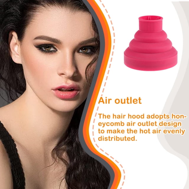 Housse de Diffuseur de Sèche-Cheveux Lavable, Résistante aux Hautes Températures, Accessoires de Sèche-Cheveux en Gel de Silice, Outils de Coiffure et de Coiffage, Maison, Rouge Rose