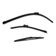 thumbnail image 1 of IDEANATEGRATE 3pcs Plastic Rear Windshield Wipers Windshield Wiper Blades Black Rainwater Clearing, 1 of 8