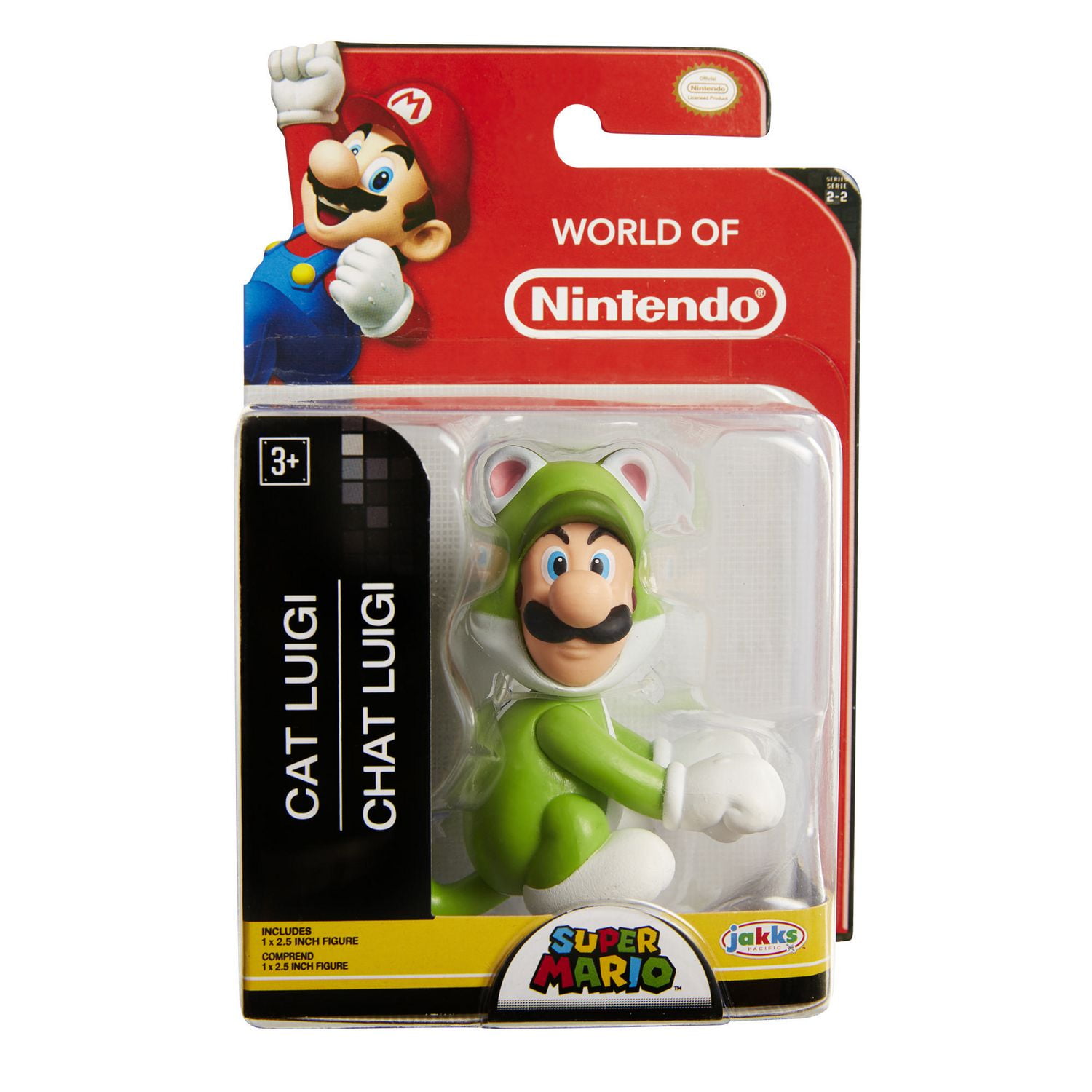 Figurine d'articulation limitée Luigi le chat de Nintendo de 2,5 po