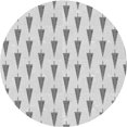 thumbnail image 1 of Ahgly Tapis Rond Lavable en Machine Intérieur Transitionnel Gris Platine, 4 Pieds Rond, 1 of 7